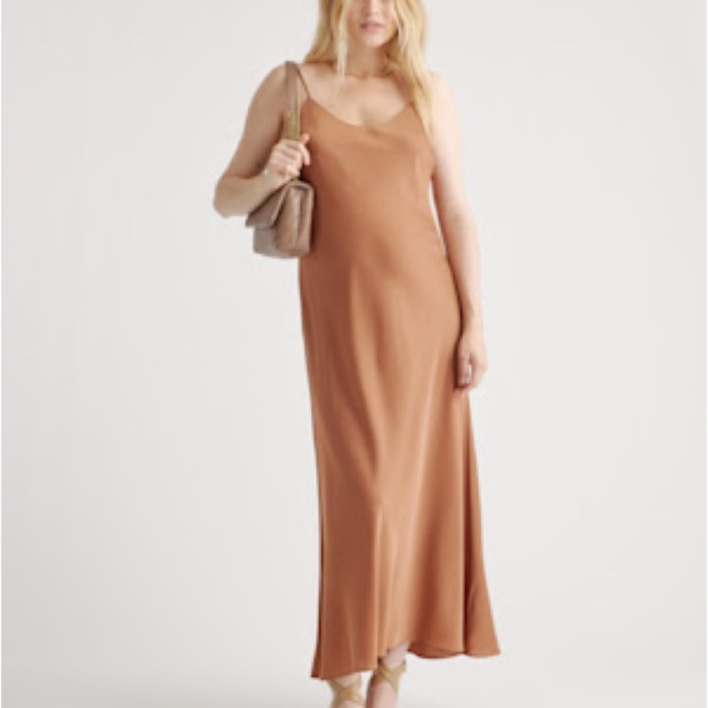 Quince Maxi Silk Slip Dress